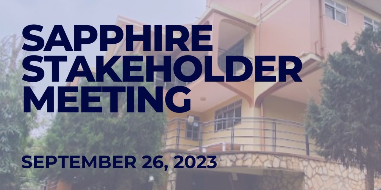 Sapphire Stakeholder Meeting